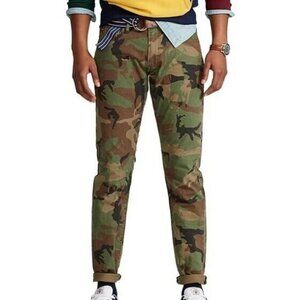 Polo Ralph Lauren Men’s Jeans Green Camo Slim Varick Slim Straight 31 x 30 NWT